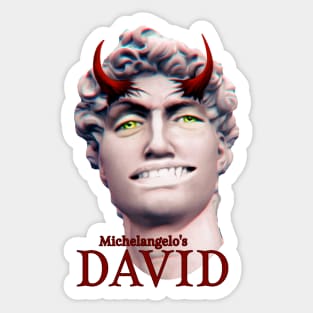 Devil David Statue by Michelangelo Sticker